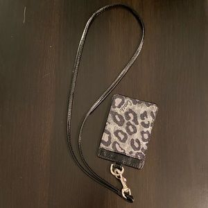 Cheetah Print Coach ID Lanyard
